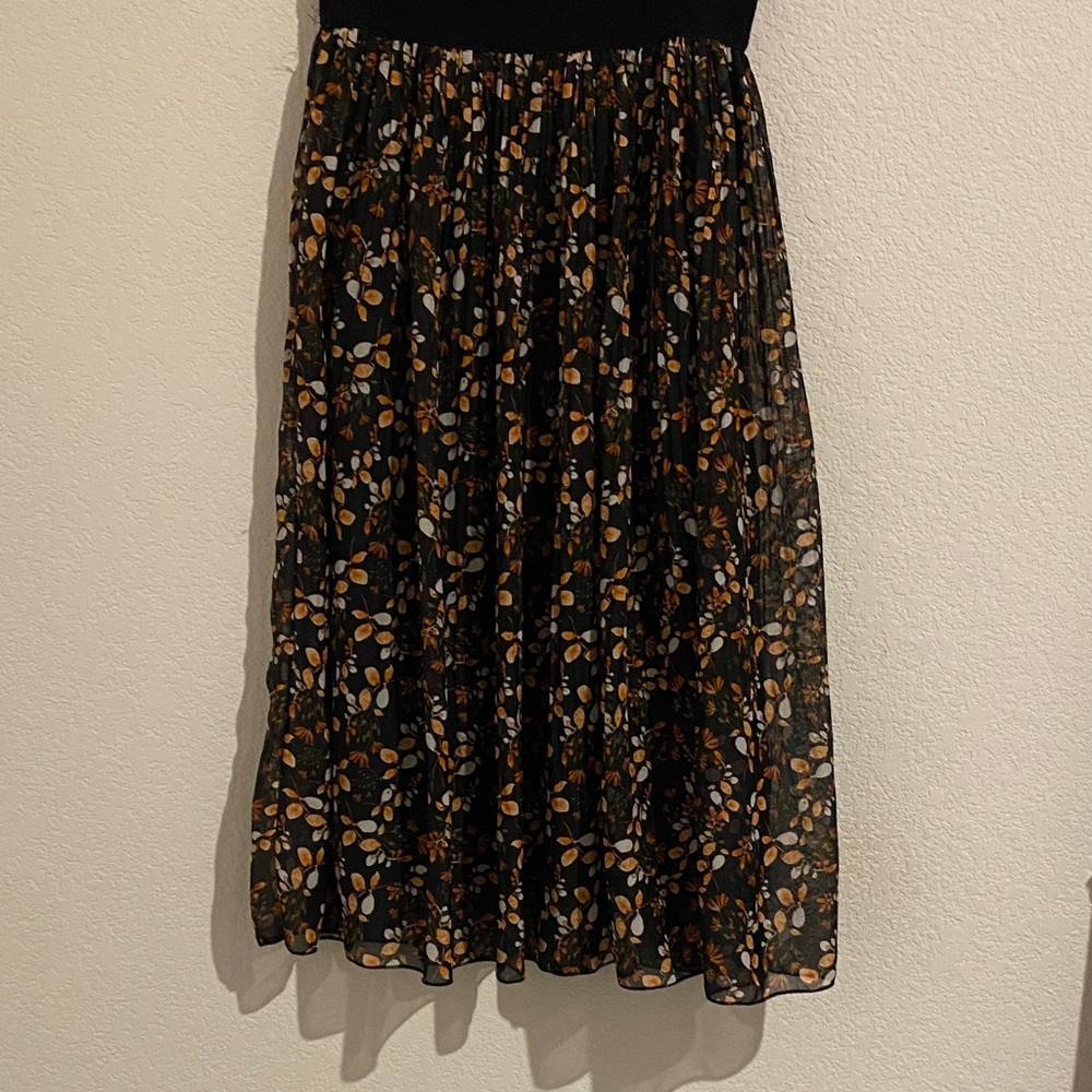 Floral Black and Orange Women's Skirt